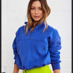 Vici Collection New Royal Blue Half Zip Pullover Sz L